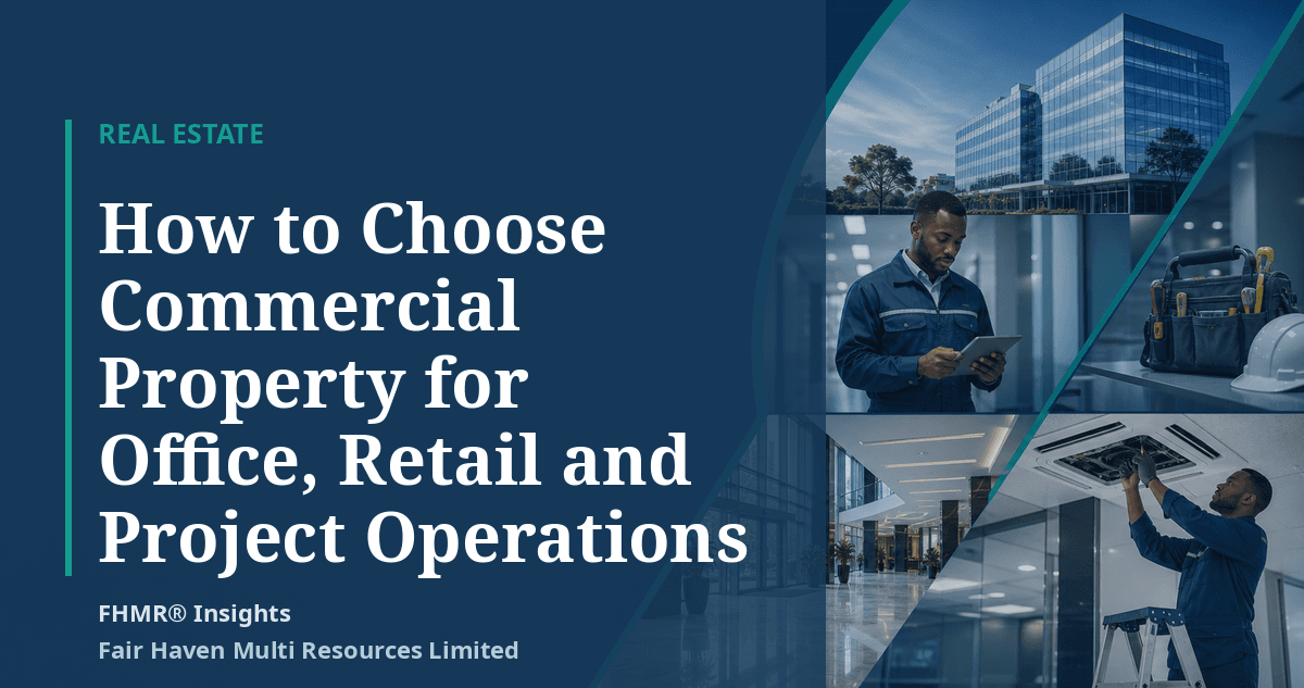 How to Choose Commercial Property for Office, Retail and Project Operations