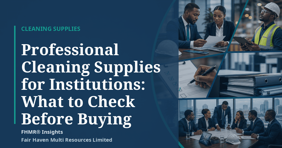 Professional Cleaning Supplies for Institutions: What to Check Before Buying