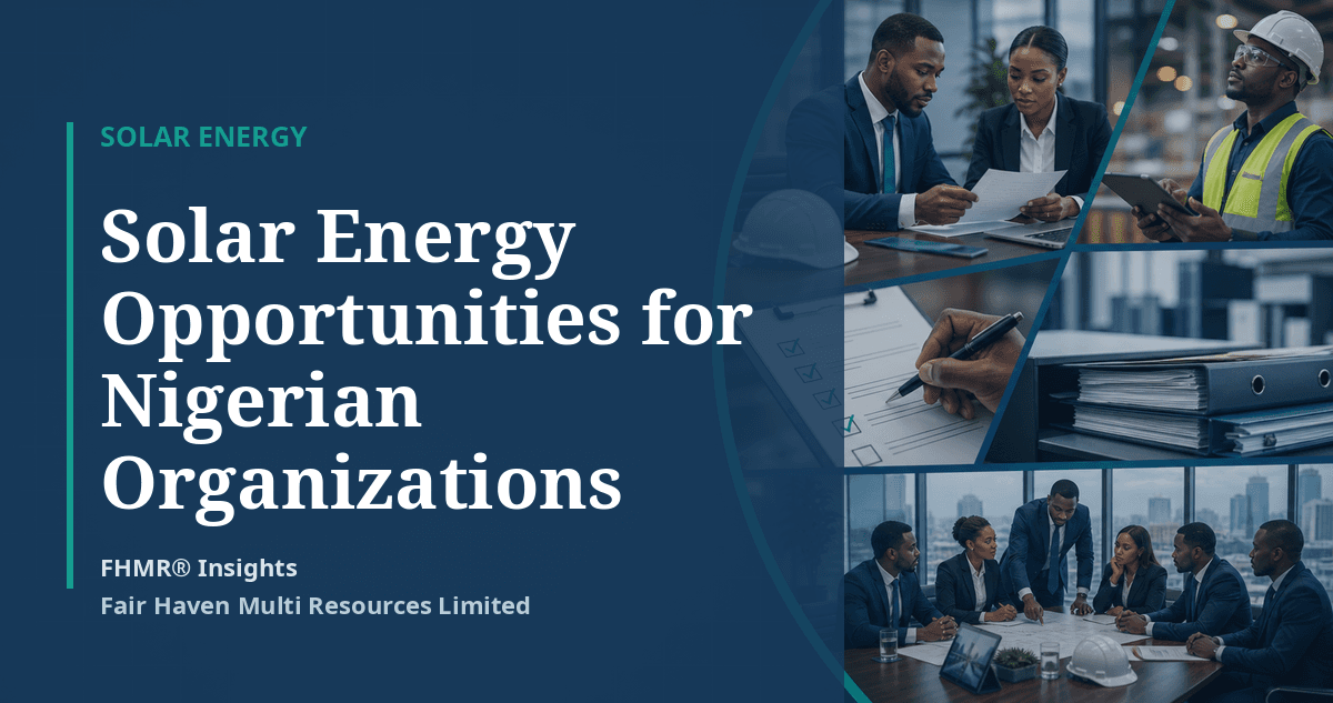 Solar Energy Opportunities for Nigerian Organizations